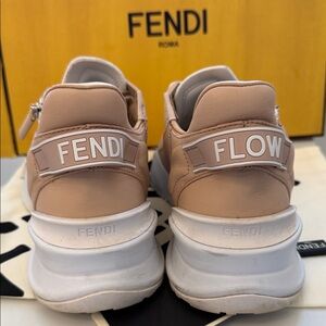 Fendi Men's Nude and White Sneakers